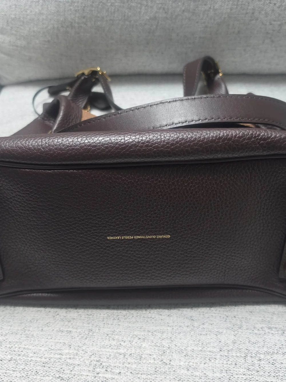 Coach Dark Brown Pebbled Leather Hobo with Gold Hardware
